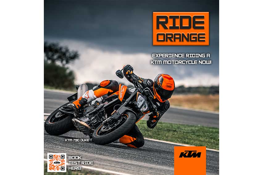 KTM nows allows online booking of test rides