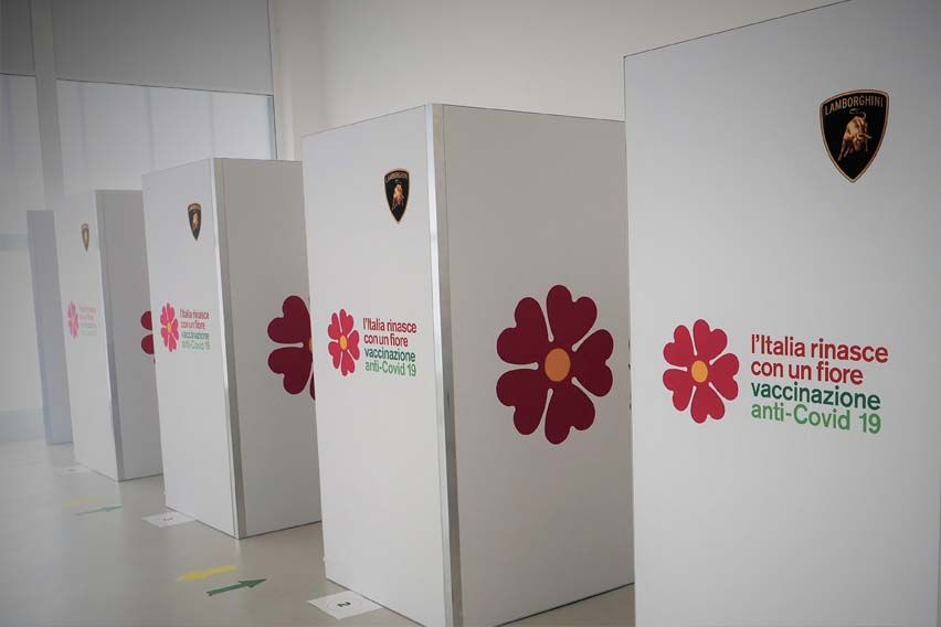 Lamborghini vaccination centre