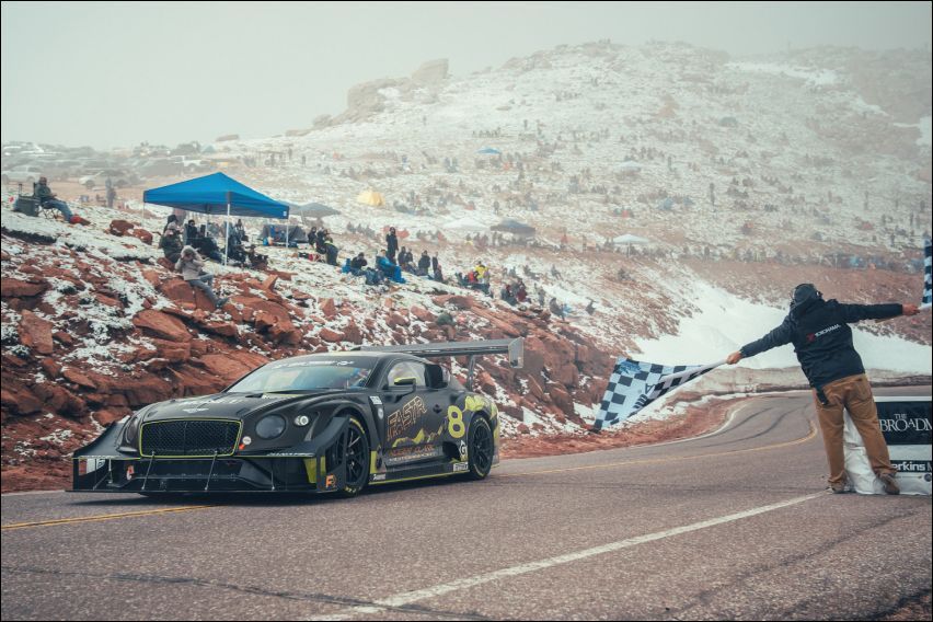 Bentley is all for the sustainable fuel, proves the point at Pikes Peak International 