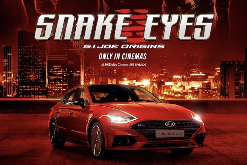 Hyundai Sonata N-Line performs a 180-degree drift in the upcoming Hollywood movie 