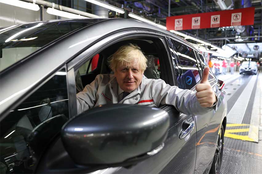 United Kingdom Prime Minister Boris Johnson at Nissan Sunderland