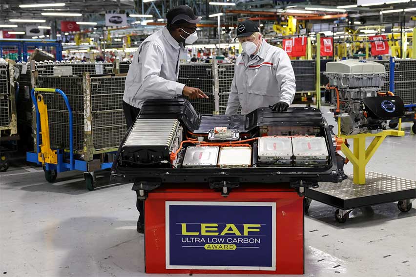 United Kingdom Prime Minister Boris Johnson at Nissan Sunderland Plant
