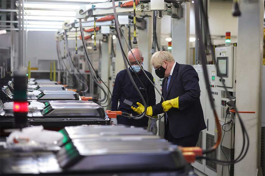 United Kingdom Prime Minister Boris Johnson at Nissan Sunderland Plant