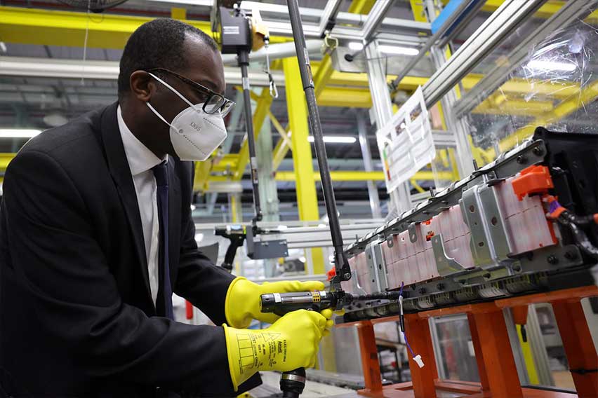 United Kingdom Business Secretary Kwasi Kwarteng at Nissan Sunderland Plant