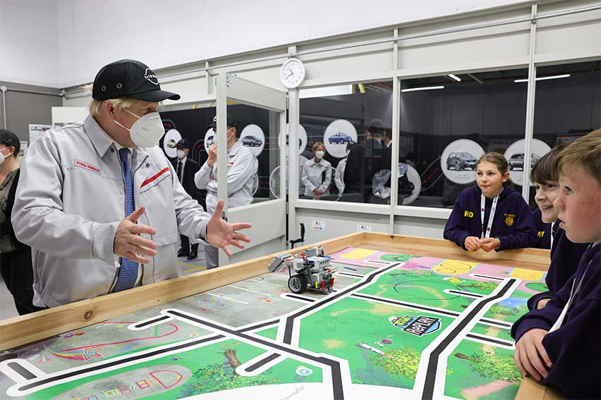 United Kingdom Prime Minister Boris Johnson at Nissan Sunderland Plant