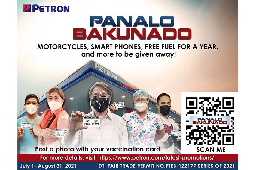 New motorcycle, one-year fuel supply up for grabs in Petron’s 'vax raffle'