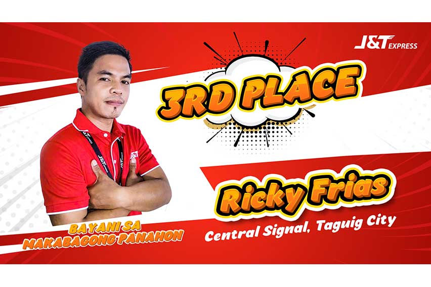 J&T Express - J&T Hero of the Year 2021 3rd Place Ricky Frias