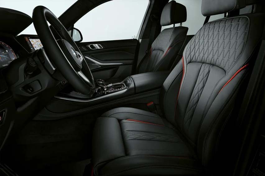 BMW X5 Black Vermilion interior