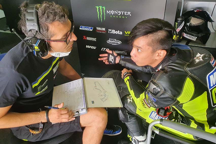 McKinley Kyle Paz at 2021 FIM CEV Moto2 European Championship (Photo from Yamaha)