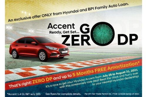Drive home a brand-new Hyundai Accent with zero DP this Aug.