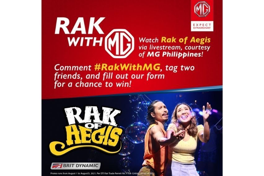 MG raffles off e-tickets to online run of hit Pinoy musical ‘Rak of Aegis’