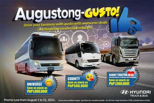 Up to P1-M off Hyundai Universe, more CV discounts in 'Augustong-Gusto' promo