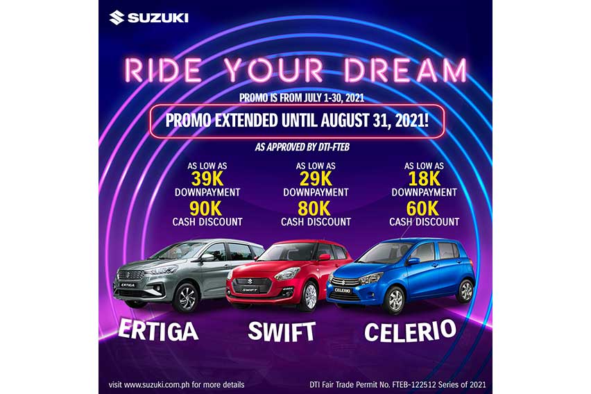 Suzuki PH ‘Ride Your Dream’ promo extended until Aug. 31