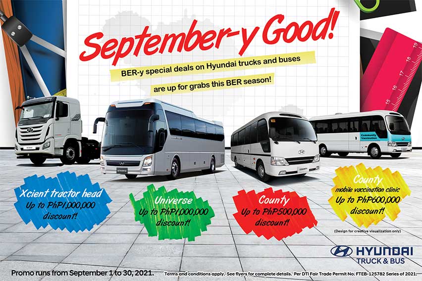 Hyundai PH offers up to P1-M in savings on trucks and buses this Sept.