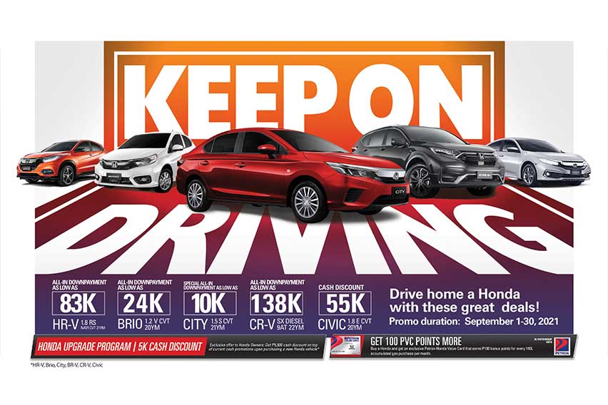 Honda ‘Keep on Driving’ deals extended until Sept. 30