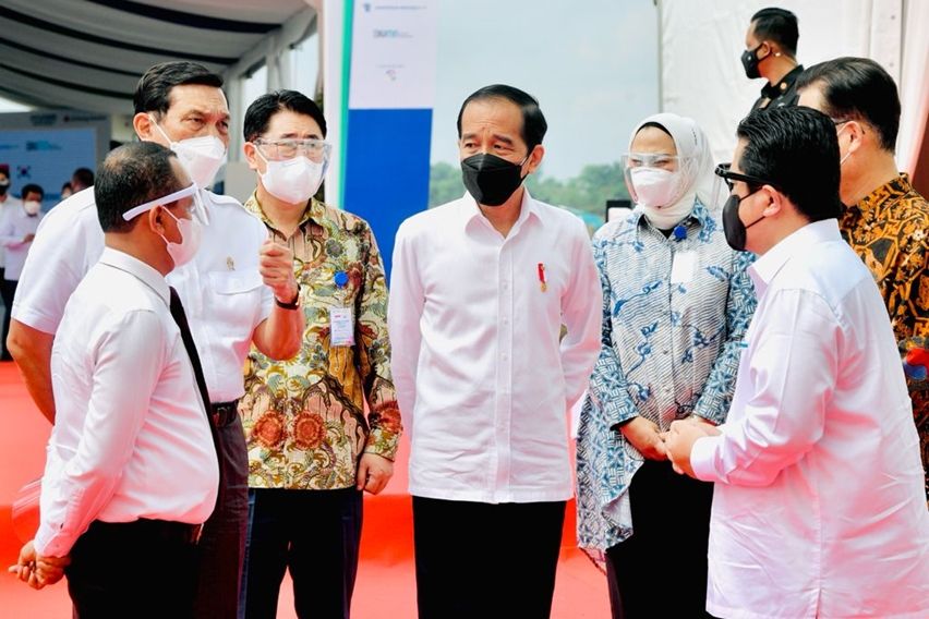 Presiden RI Joko Widodo groundbreaking pabrik baterai
