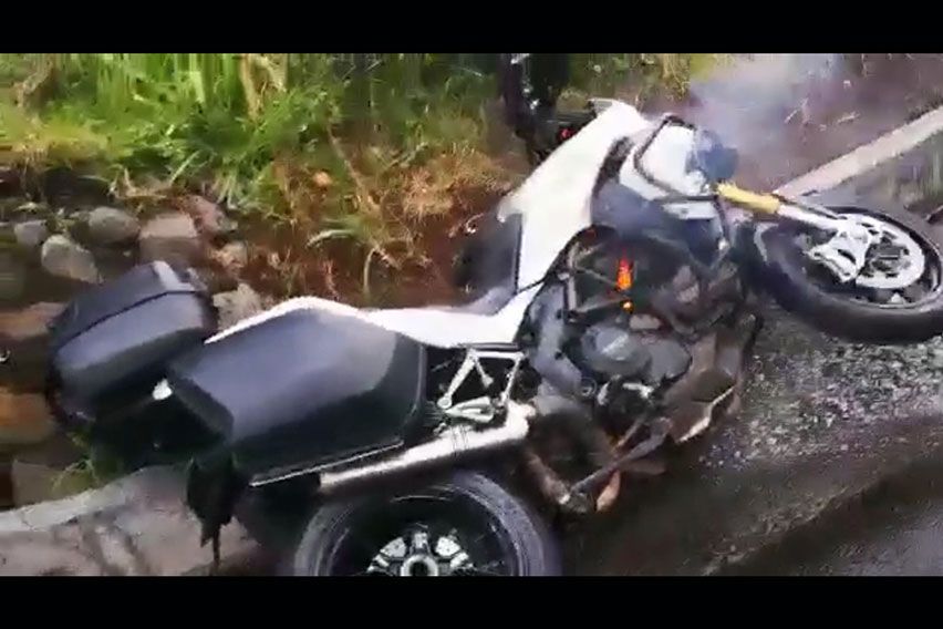 Ducati Multistrada terbakar