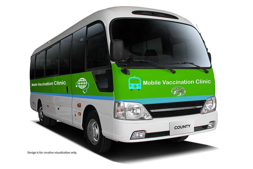 Hyundai County mobile vaccination clinic