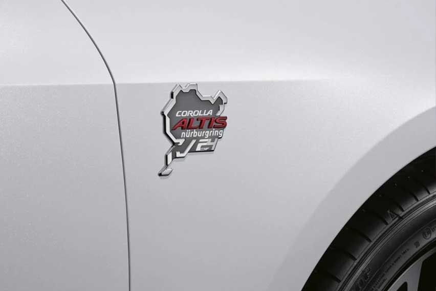 Toyota Corolla Altis Nurburgring package badge