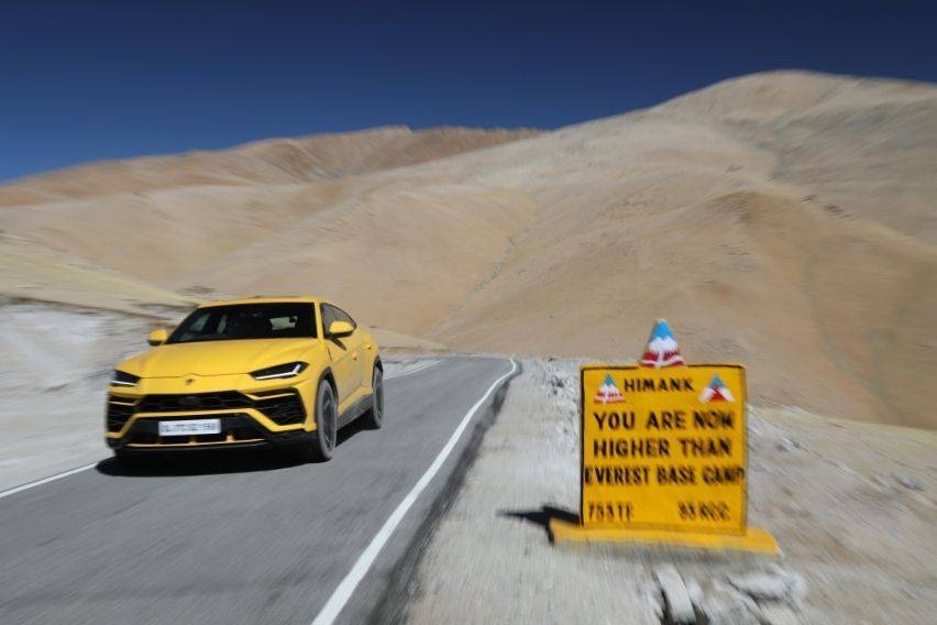 Lamborghini Urus traverses world’s highest drivable road –– twice