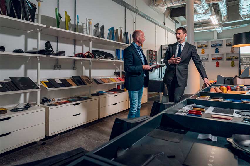 Norton & Sons Design Director Patrick Grant and Lotus Design Director Russell Carr