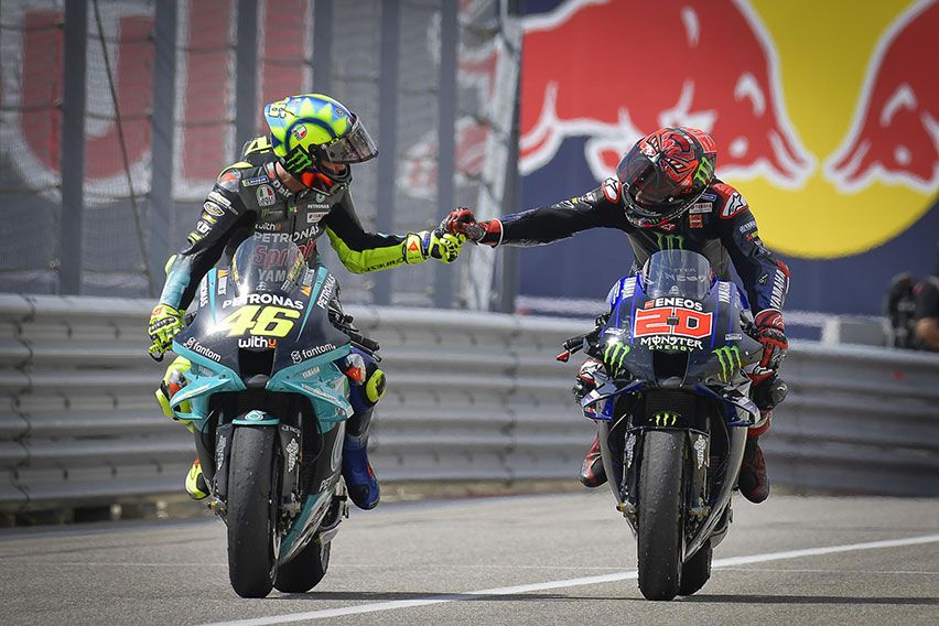MotoGP Fabio Quantararo dan Valentino Rossi