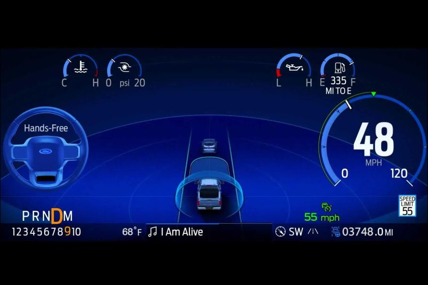 Ford BlueCruise semi self-driving technology