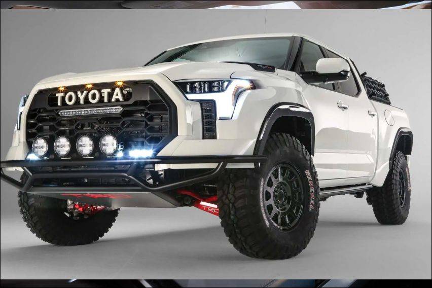 Three heavily customized units of Toyota Tundra on display at 2021 SEMA ...