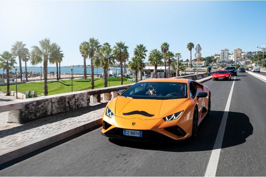 1,500 Lamborghinis around the world gather and don 'mustaches' to support Movember