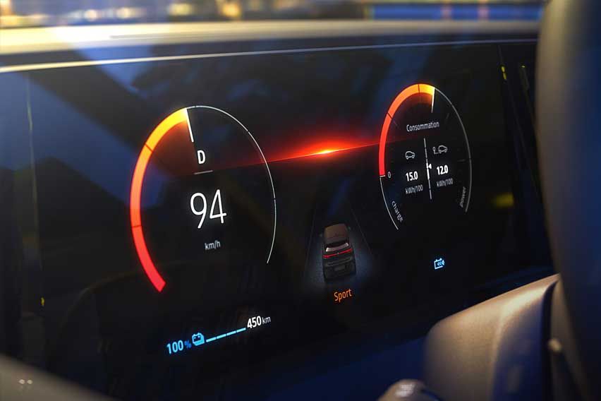 Renault Megane E-Tech EV instrument panel