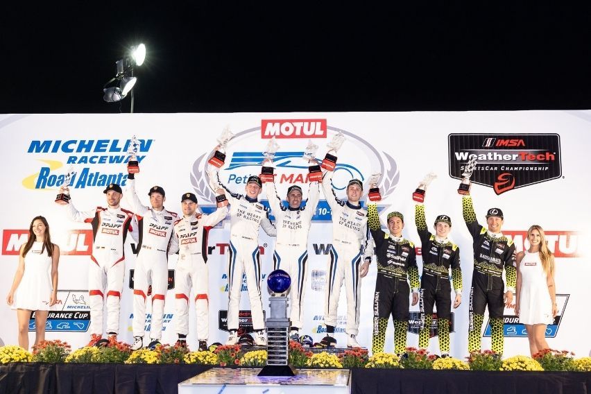 Petit Le Mans 2021 Podium (Photo from Aston Martin)