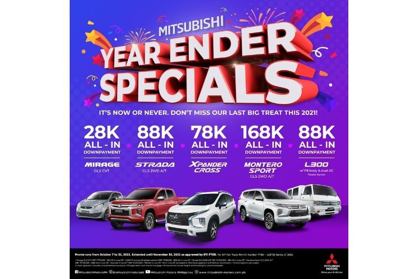 Mitsubishi Year Ender Specials Promo (November 2021)