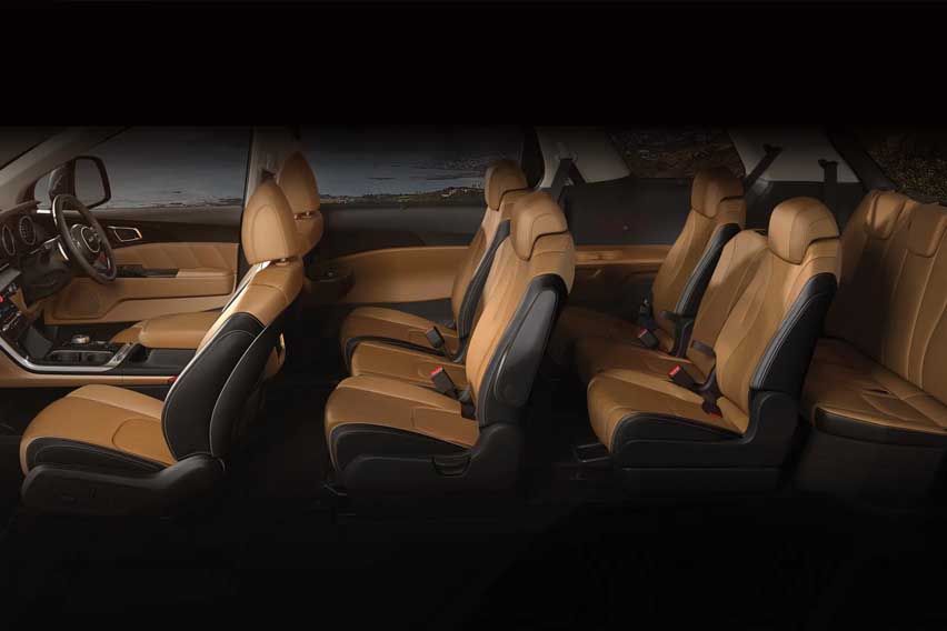 All-new Kia Carnival seating 