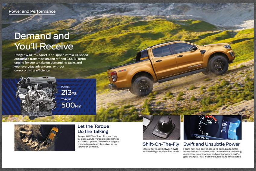 new Ford Ranger WildTrak Sport Special Edition engine