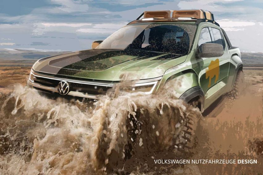 Ford Ranger twin Volkswagen Amarok teased, debut next year