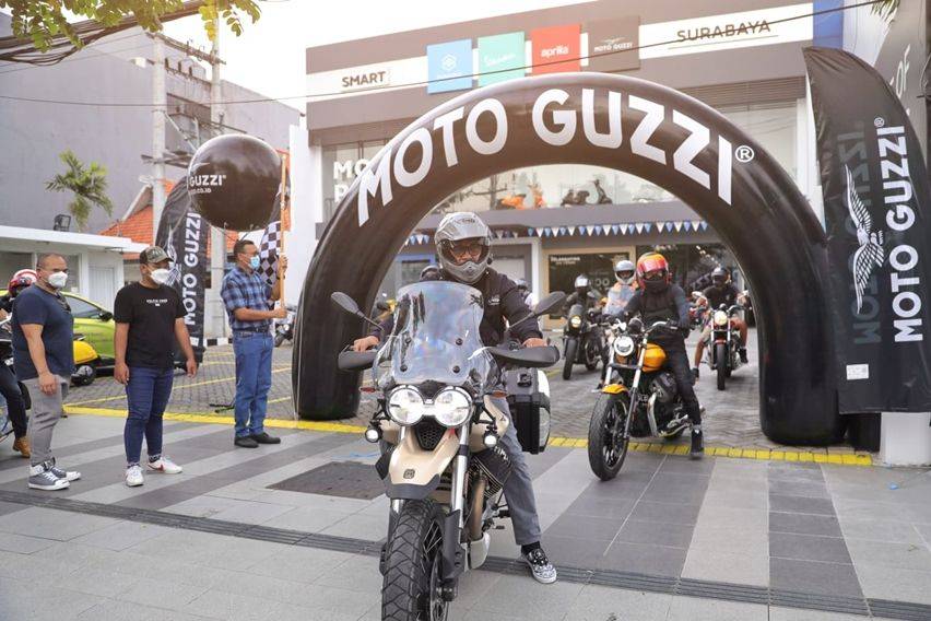 Rayakan 100 Tahun Moto Guzzi, PID Gelar Ekspedisi Surabaya-Bali Bersama Komunitas