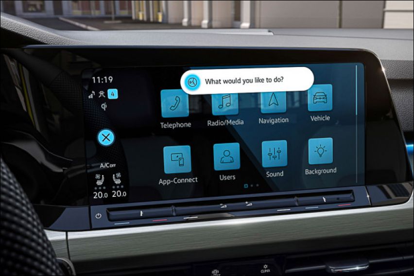 new Mk8 Golf infotainment system