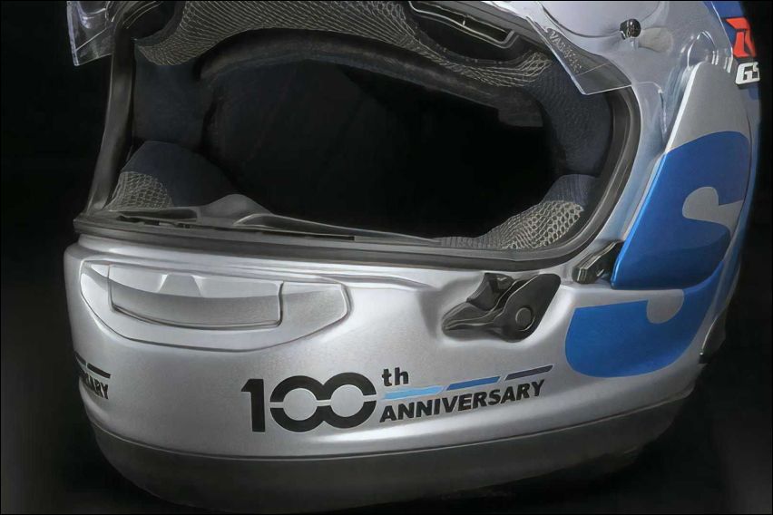 Suzuki’s limited edition 100th Anniversary helmet details