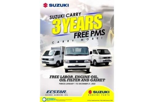A new Suzuki Carry now comes with free PMS for 3 years