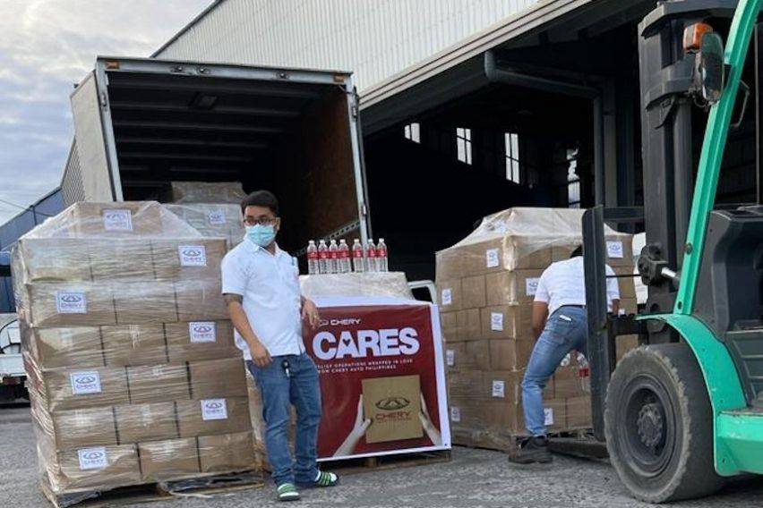 Chery PH donates over 30,000 water bottles to Odette victims