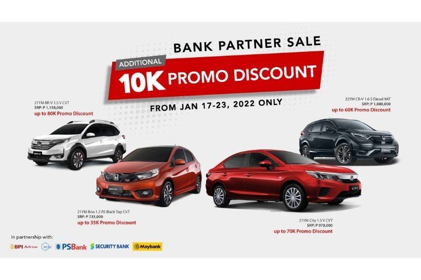 Honda holds ‘Bank Partner Sale’ from Jan. 17-23