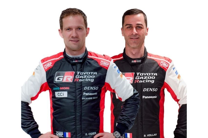 Sebastien Ogier and co-driver Benjamin Veillas (Photo from Toyota)