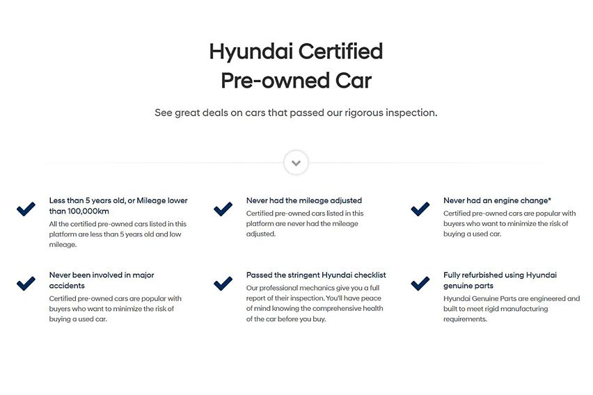 Hyundai Promise Approved Used Car Programme FEATURES