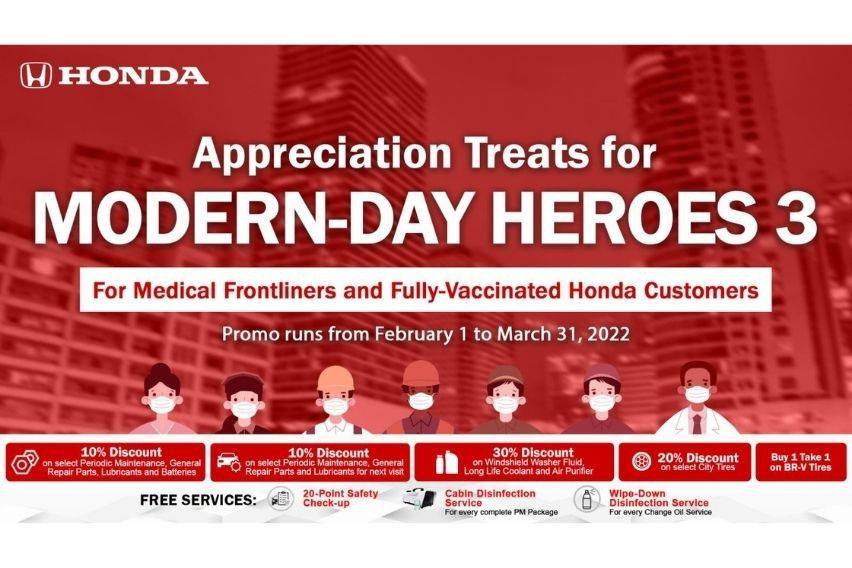 Medical frontliners, fully vaxxed get special deals from Honda Cars