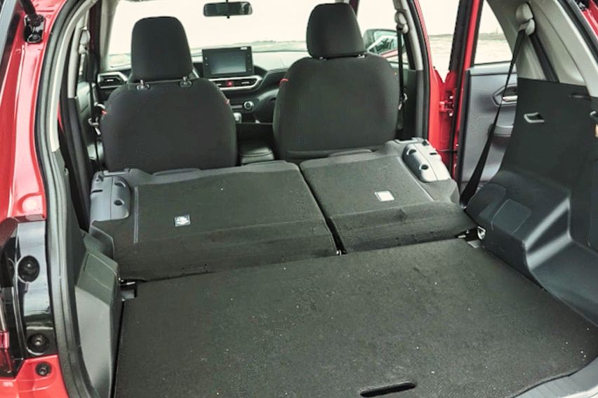Toyota Raize Rear Flat fold down seats 