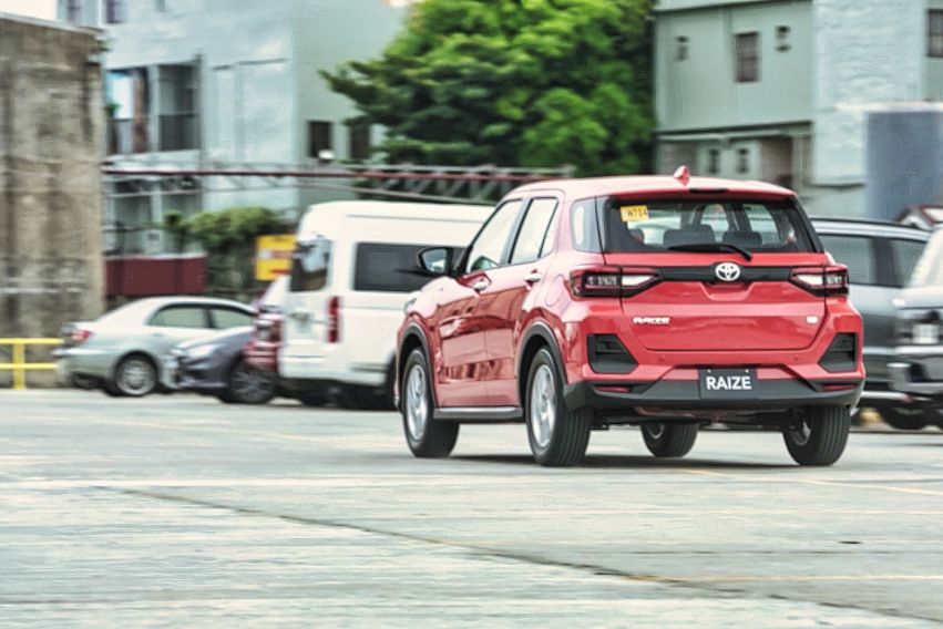 Toyota Raize on the road rear wide