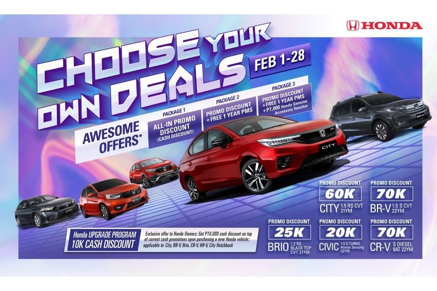 Honda PH dangles discounts for Civic, BR-V, extends 'Choose Your Own Deals' promo