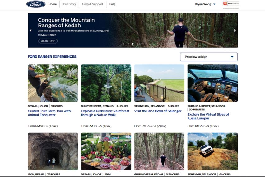 Ford Ranger Getaways highlights