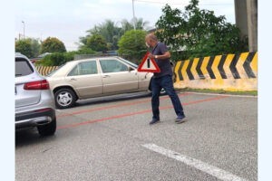 Malaysia PLANNED car accident