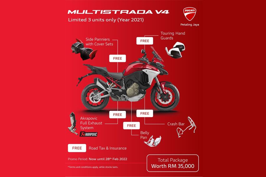Multistrada V4 RM 35,000 worth accessory kit